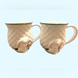 Avon Vintage Easter Bunny Mug Set (2)